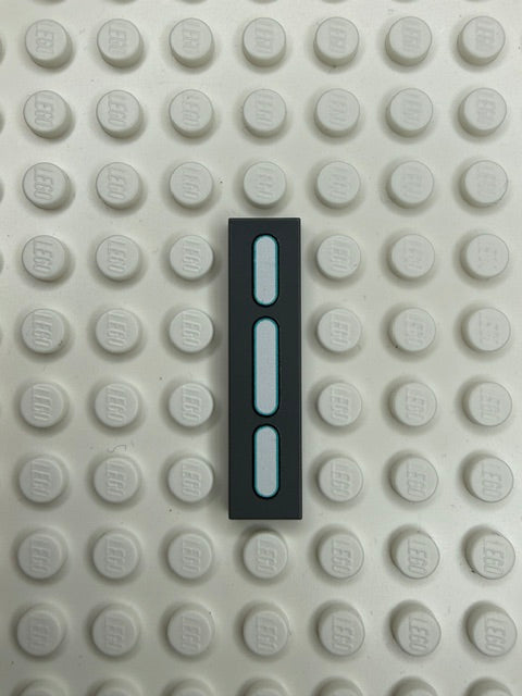 Light Panel 1x4 Tile: Dark Bluish Gray 3 Row  Compatible Panel