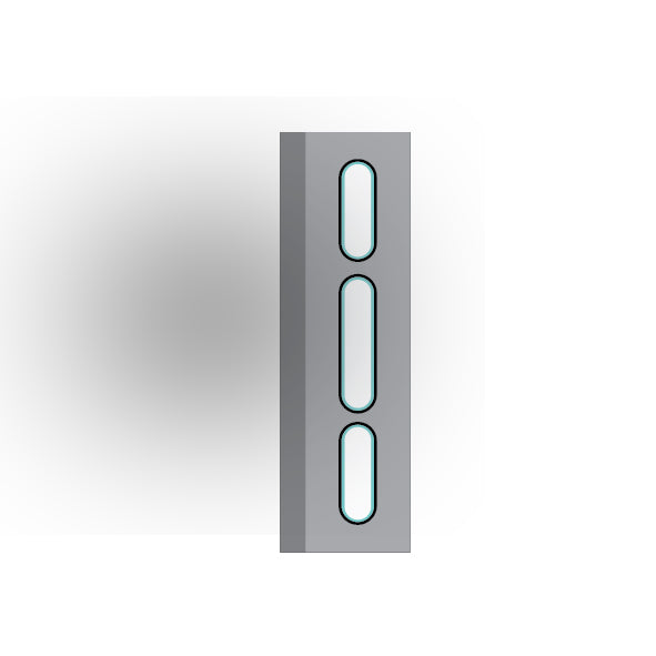 Light Panel 1x4 Tile: Light Bluish Gray 3 Row  Compatible Panel