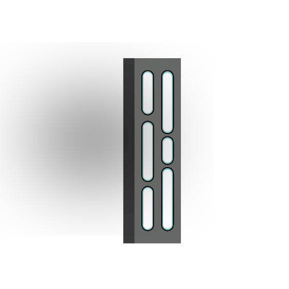 Light Panel 1x4 Tile: Dark Bluish Gray 4 Row  Compatible Panel