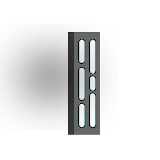 Light Panel 1x4 Tile: Dark Bluish Gray 4 Row  Compatible Panel