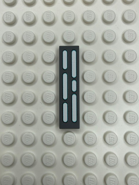 Light Panel 1x4 Tile: Dark Bluish Gray 4 Row  Compatible Panel