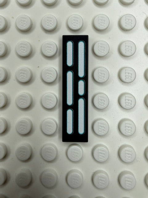 Light Panel 1x4 Tile: Black 4 Row  Compatible Panel
