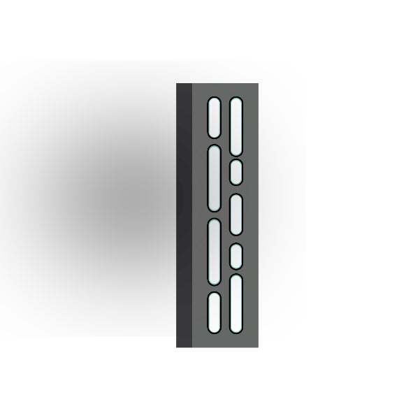 Light Panel 1x4 Tile: Dark Bluish Gray 5 Row  Compatible Panel