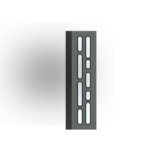 Light Panel 1x4 Tile: Dark Bluish Gray 5 Row  Compatible Panel
