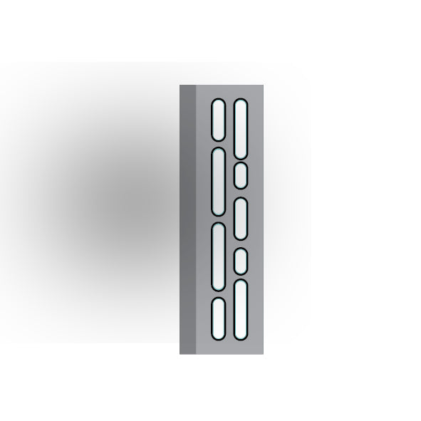 Light Panel 1x4 Tile: Light Bluish Gray 5 Row  Compatible Panel