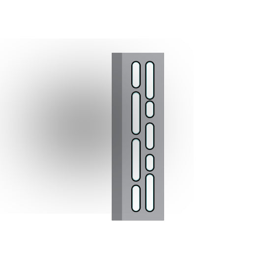 Light Panel 1x4 Tile: Light Bluish Gray 5 Row  Compatible Panel