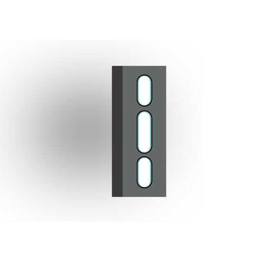 Light Panel 1x3 Tile: Dark Bluish Gray 3 Row  Compatible Panel