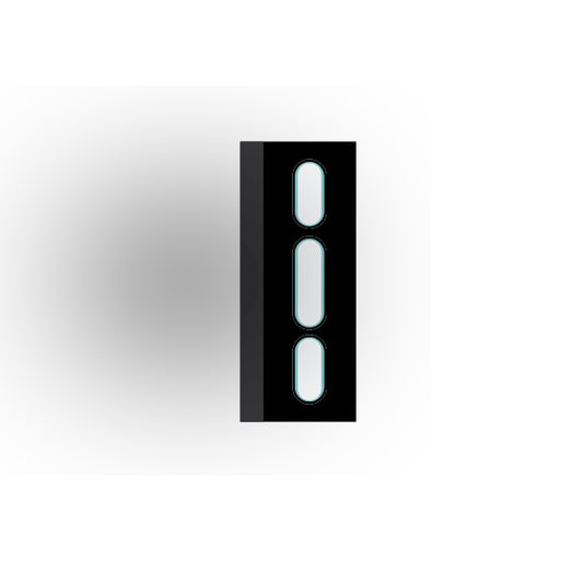 Light Panel 1x3 Tile: Black 3 Row  Compatible Panel
