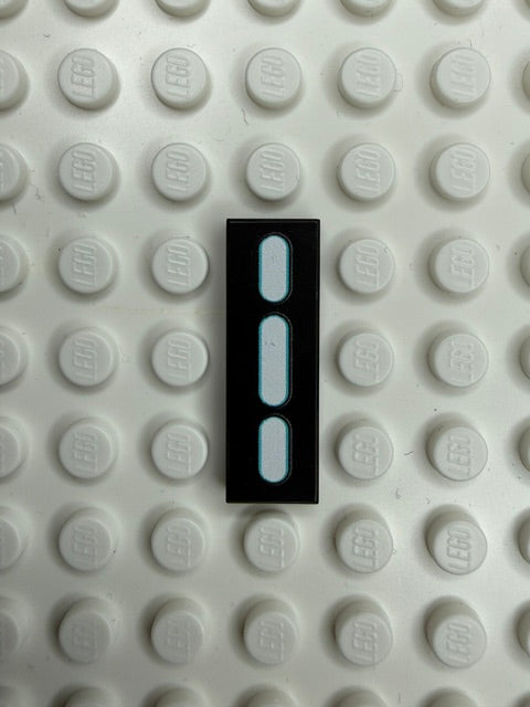 Light Panel 1x3 Tile: Black 3 Row  Compatible Panel