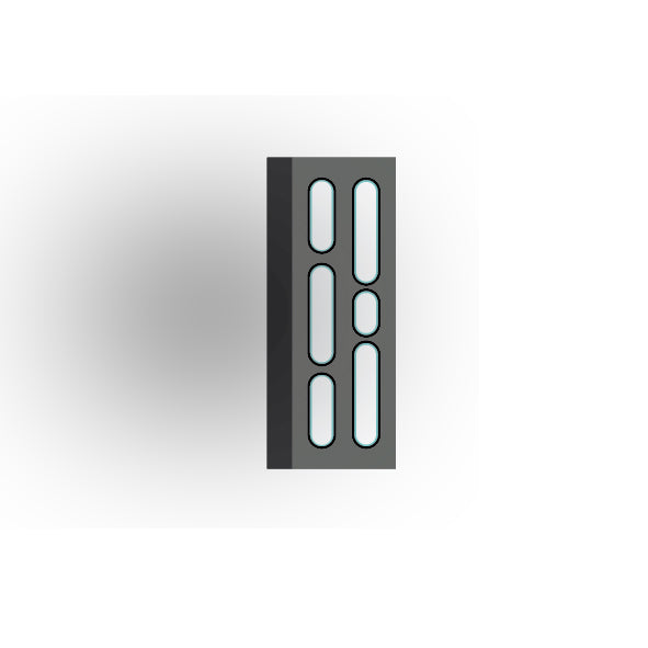 Light Panel 1x3 Tile: Dark Bluish Gray 4 Row  Compatible Panel