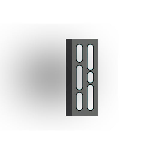 Light Panel 1x3 Tile: Dark Bluish Gray 4 Row  Compatible Panel