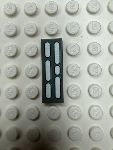 Light Panel 1x3 Tile: Dark Bluish Gray 4 Row  Compatible Panel