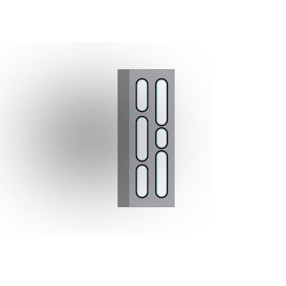 Light Panel 1x3 Tile: Light Bluish Gray 4 Row  Compatible Panel