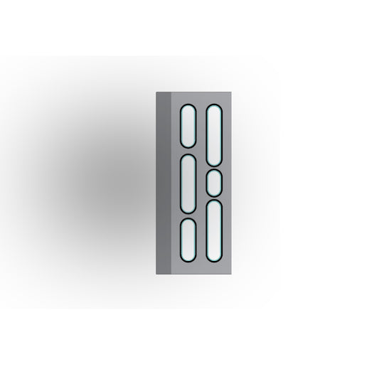 Light Panel 1x3 Tile: Light Bluish Gray 4 Row  Compatible Panel