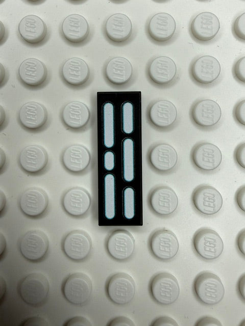 Light Panel 1x3 Tile: Black 4 Row  Compatible Panel