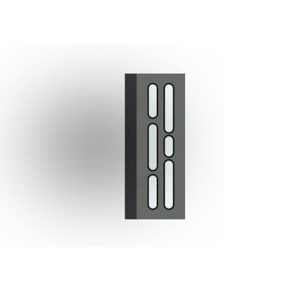Light Panel 1x3 Tile: Dark Bluish Gray 5 Row  Compatible Panel