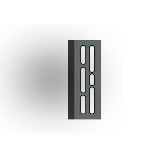 Light Panel 1x3 Tile: Dark Bluish Gray 5 Row  Compatible Panel