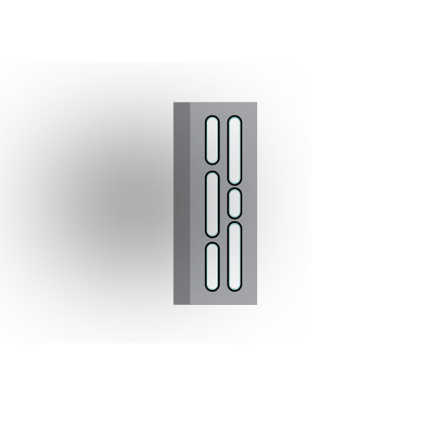 Light Panel 1x3 Tile: Light Bluish Gray 5 Row  Compatible Panel