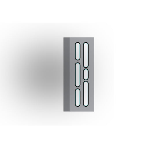 Light Panel 1x3 Tile: Light Bluish Gray 5 Row  Compatible Panel