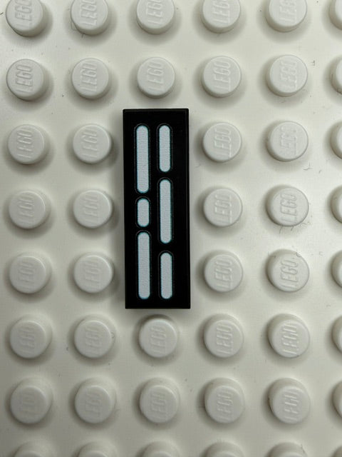 Light Panel 1x3 Tile: Black 5 Row  Compatible Panel