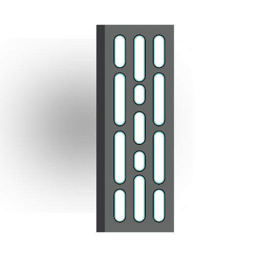 Light Panel 2x6 Tile: Dark Bluish Gray 3 Row Panel