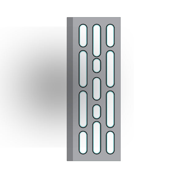 Light Panel 2x6 Tile: Light Bluish Gray 3 Row Panel
