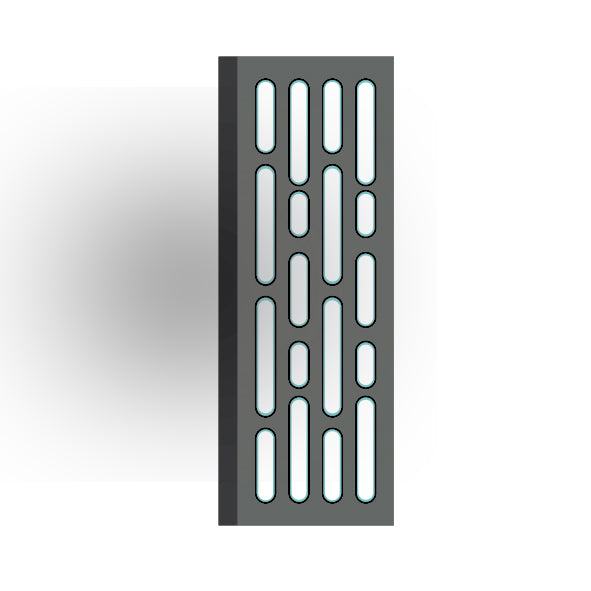 Light Panel 2x6 Tile: Dark Bluish Gray 4 Row Panel