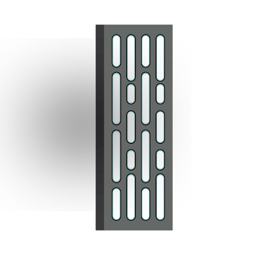 Light Panel 2x6 Tile: Dark Bluish Gray 4 Row Panel