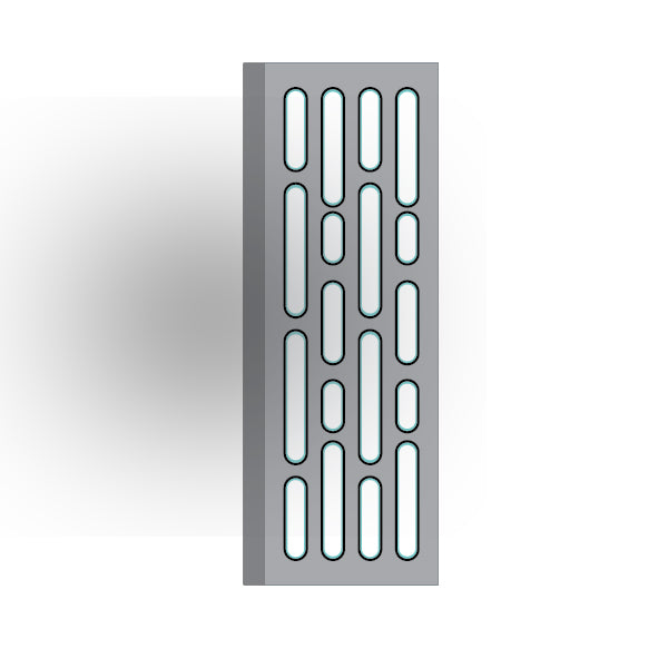 Light Panel 2x6 Tile: Light Bluish Gray 4 Row Panel