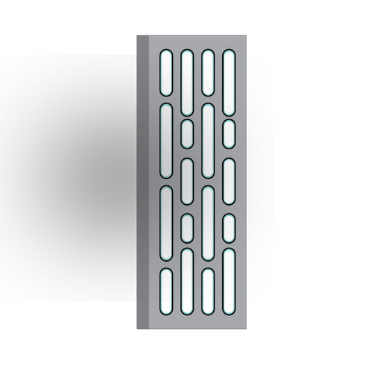 Light Panel 2x6 Tile: Light Bluish Gray 4 Row Panel