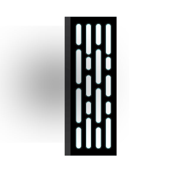 Light Panel 2x6 Tile: Black 4 Row Panel