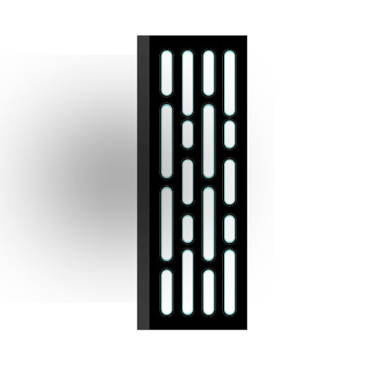 Light Panel 2x6 Tile: Black 4 Row Panel