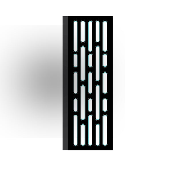 Light Panel 2x6 Tile: Black 5 Row Panel