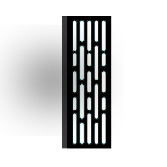 Light Panel 2x6 Tile: Black 5 Row Panel