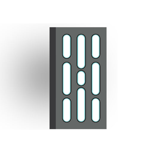 Light Panel 2x4 Tile: Dark Bluish Gray 3 Row Panel