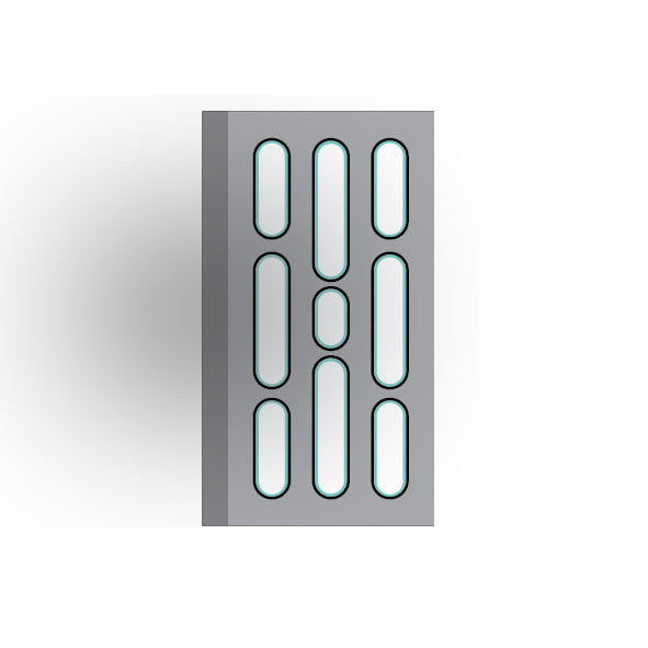 Light Panel 2x4 Tile: Light Bluish Gray 3 Row Panel