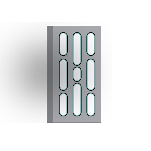 Light Panel 2x4 Tile: Light Bluish Gray 3 Row Panel