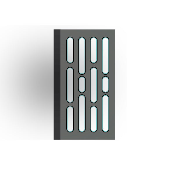 Light Panel 2x4 Tile: Dark Bluish Gray 4 Row Panel