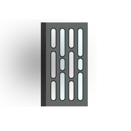 Light Panel 2x4 Tile: Dark Bluish Gray 4 Row Panel