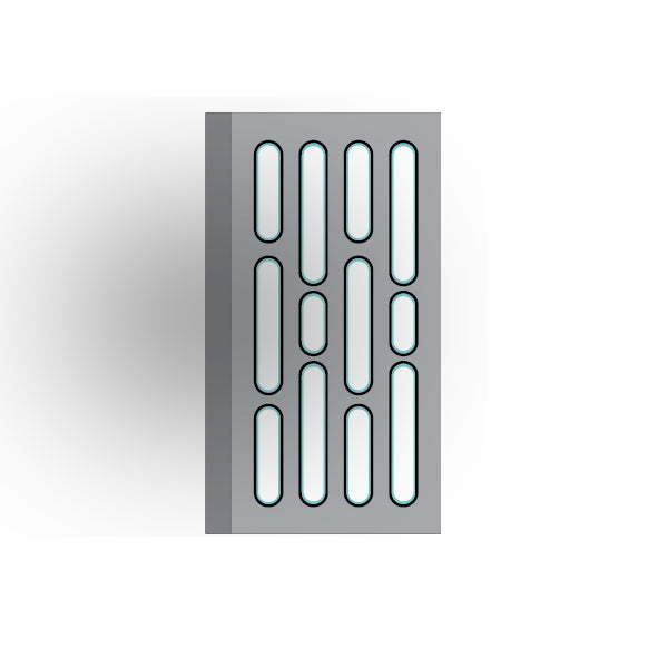 Light Panel 2x4 Tile: Light Bluish Gray 4 Row Panel