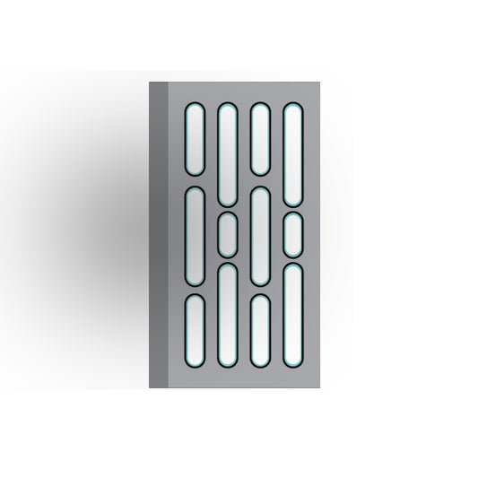 Light Panel 2x4 Tile: Light Bluish Gray 4 Row Panel
