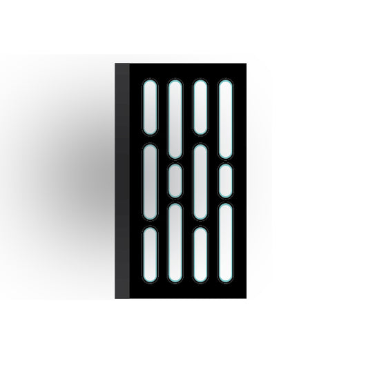 Light Panel 2x4 Tile: Black 4 Row Panel