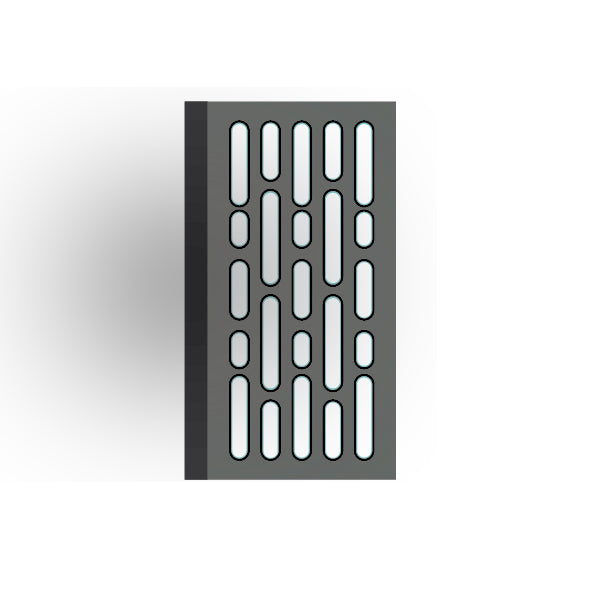 Light Panel 2x4 Tile: Dark Bluish Gray 5 Row Panel