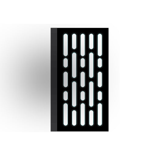 Light Panel 2x4 Tile: Black 5 Row Panel