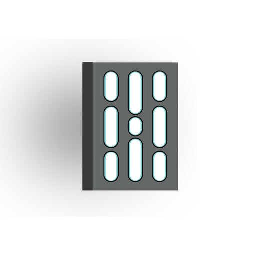 Light Panel 2x3 Tile: Dark Bluish Gray 3 Row Panel