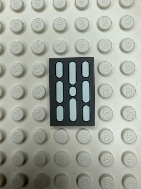Light Panel 2x3 Tile: Dark Bluish Gray 3 Row Panel