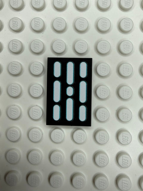 Light Panel 2x3 Tile: Black 3 Row Panel