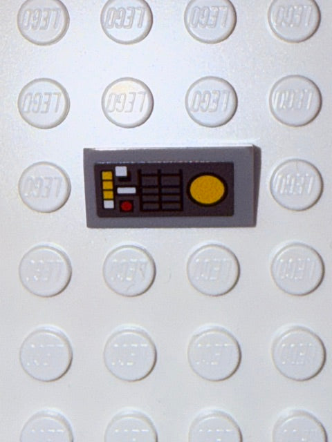 Control Panel 1x2 Slope: Light Bluish Gray Panel Version 1