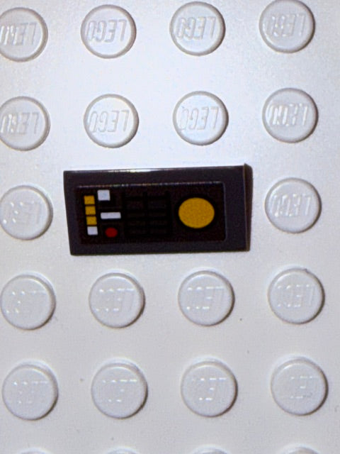 Control Panel 1x2 Slope: Dark Bluish Gray Panel Version 1