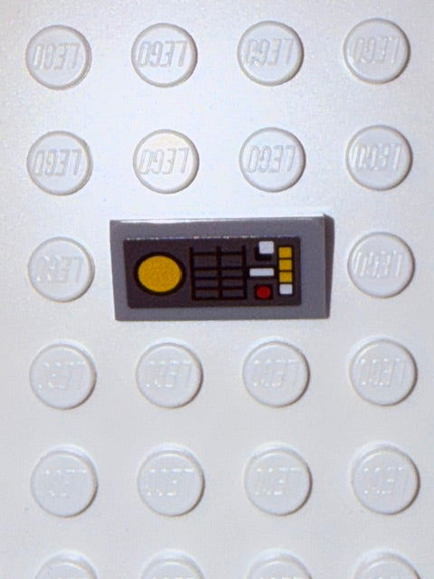 Control Panel 1x2 Slope: Light Bluish Gray Panel Version 2